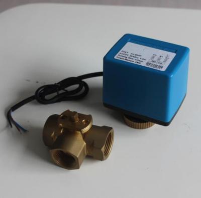 Three Way Electric Ball Valve Low Pressure With NPT BSPP Connection