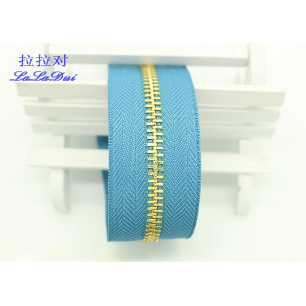 26 Inch Open Ended Long Chain Zipper Bright Tape Golden Metal Teeth For Bag And Garments