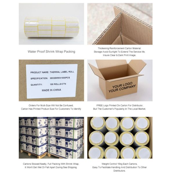 Adhesive Blank Paper 4x6 Thermal Labels Printer Roll for Shipping