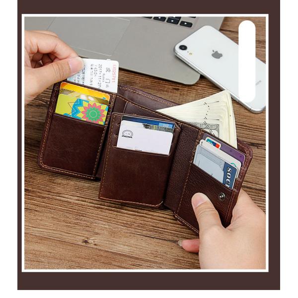 PU Leather Men's Wallet 2024 Customized with Storage Convenience and Polyester Lining