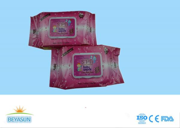 Os cuidados com a pele molhados das limpezas do bebê não tecido liso, bebê orgânico natural não limpam nenhum produto químico