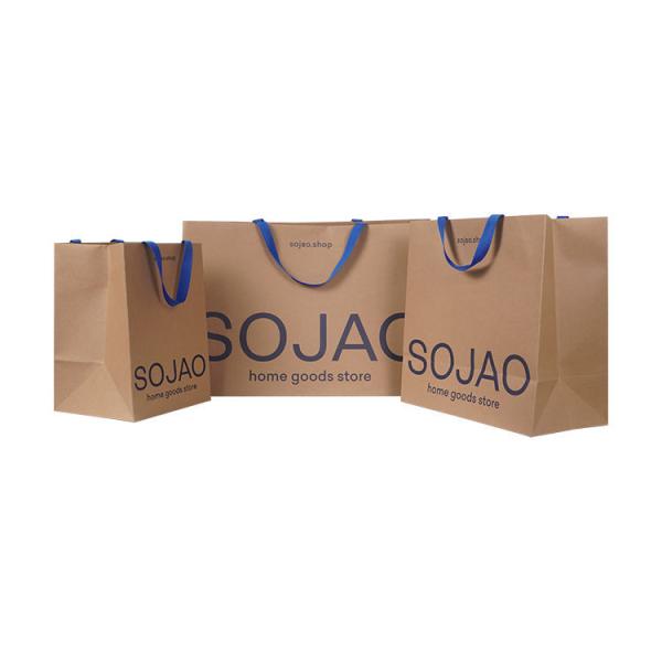 Compostable Brown Flat Bottom Kraft Paper Shopping Bags Packaging Bulk