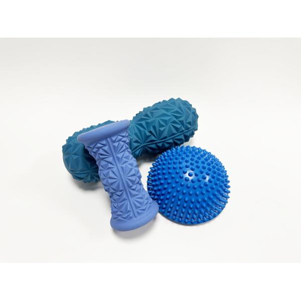 Massage Ball & Foot Roller 3-in-1 Set with Spiky Ball Lacrosse Ball Massage Roller - Ergonomic Design to Relieve Plant