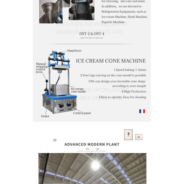 Specializing in the Production of Ce Certified Small Waffle Ice Cream Cone Chicken Rolls Machine
