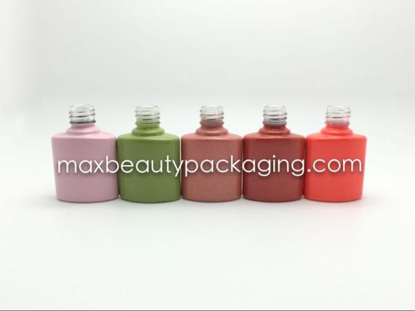 thick and strong powder coating gel polish bottle uv coating color availbale nail polish packaging environment friendly