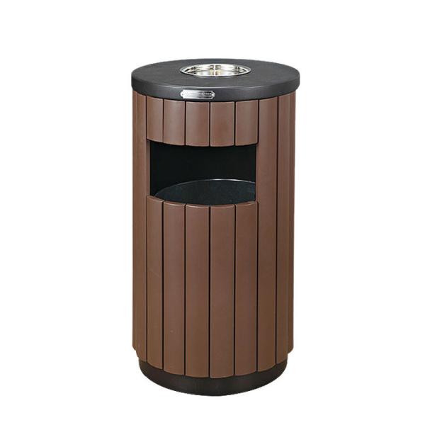 Metal Outdoor Black Garbage Bin Innovative Trash Bin For Waste Disposal