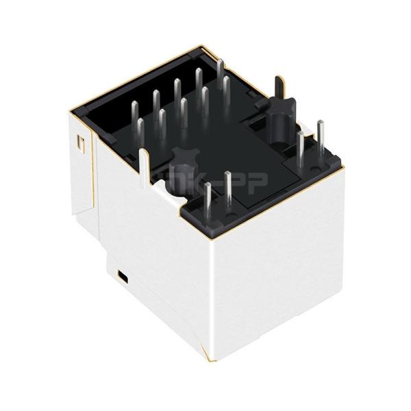 Tyco 1840417-2 Compativel LINK-PP LPJD0711BENL 10/100/1000 Base-T Verde/Amarela LED Vertical RJ45 Conector de PCB Feminino