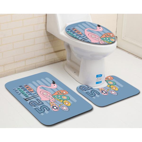Flamingo Toilet Seat Cushion 45*37 Carpet Toilet Seat Cover