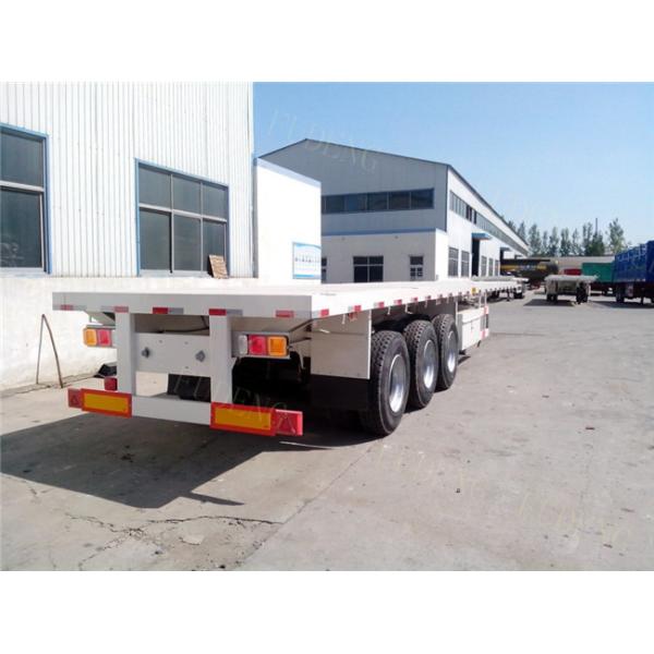28 Tons Jost Landing Gear Truck Flatbed Trailers  Three FUWA Brand Axle