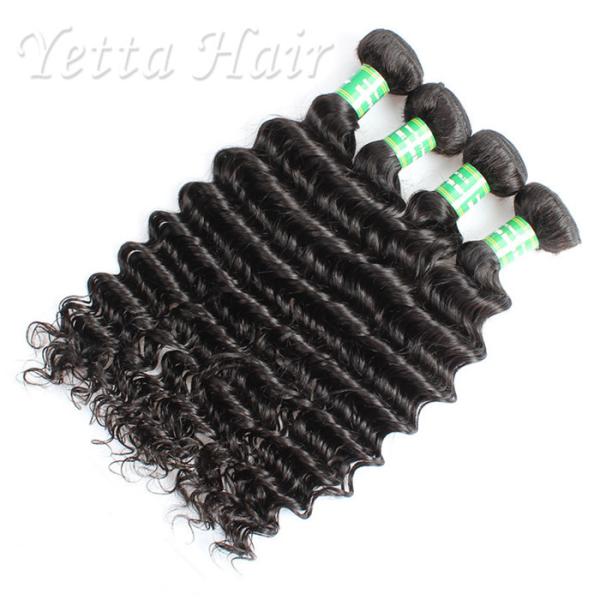 Extensões malaias encaracolado profundas elegantes do cabelo de Remy sem produto químico