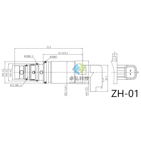 White AC Compressor Electric Control Valve for Sanden 6C12 Compressor 12v DC