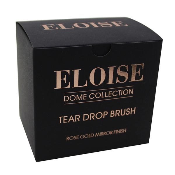 Matte Negro y Rosado Oro mejor embalaje cosmético Caja de papel para el cepillo de maquillaje