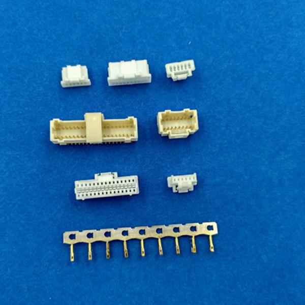 1.0mm Pitch Wire To Board Connector Housing Equivalent For Molex 501189  With Brass Contact PA66