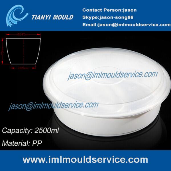 food grade white PP disposable plastic salad bowl mould/disposable plastic soup bowl mould