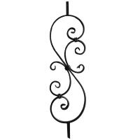 Solid Wrought Cast Iron Balusters Parts For Street Guardrail Powder Coating