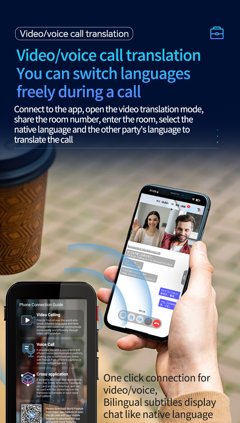 Real Time Voice Calling Translator 142 Languages Two Way Translation Device
