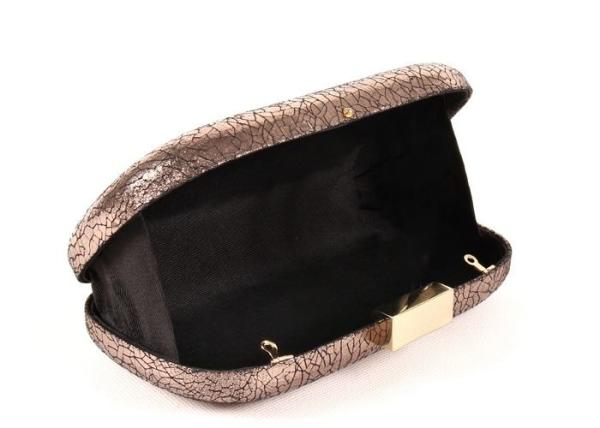 Western Style Pretty Ladies Leather Clutch Bags With 20 Inch Metal Chain