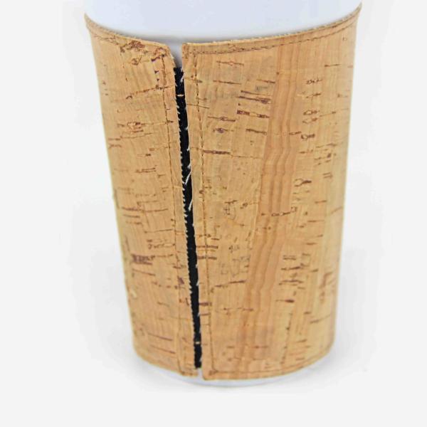 Heat Insulation Natural Cork Fabric Breathable Cork Cup Sleeve Reusable OEM