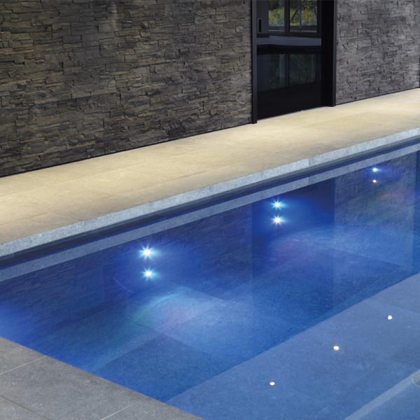 12VDC mini 3000K underwater lights 2W 316 stainless steel pool lights