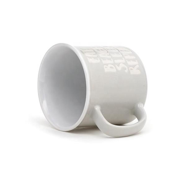 2025 Дизайн индивидуальный кофе кружка 10 унций эмалированный белый кофе кружка для подарка