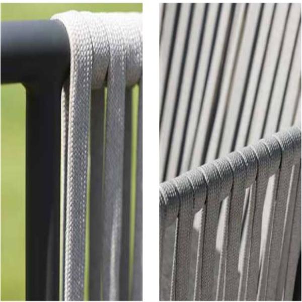 Custom 15mm Flat Blue Braided Webbing For Dining / Patio  Swing Chair