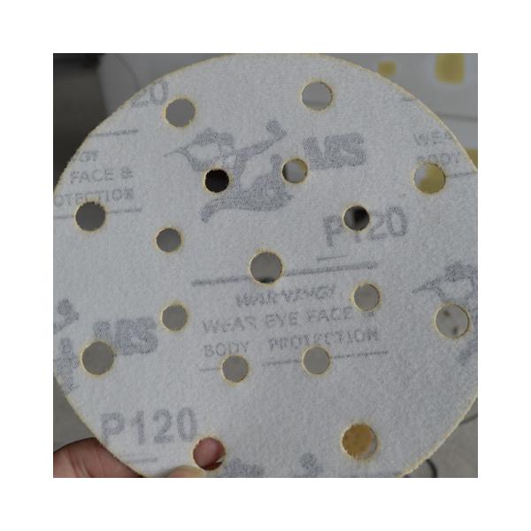 5 Inch 6holes Dry Milling Hook And Loop Sanding Disc Round Sand Paper