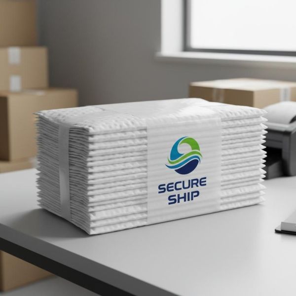 Pack Of 100 Shock Proof Mailing Bags Custom Logo Design Durable Protective Packaging Solutions Ideal For Secure Shipping