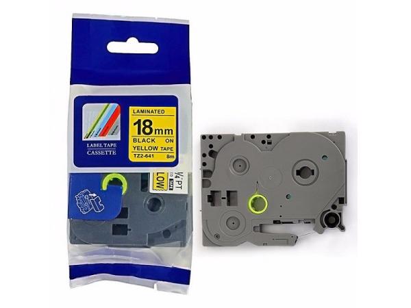 Brother P - Touch White On Black Label Tape TZ - 611 9mm 12mm Colors Refill