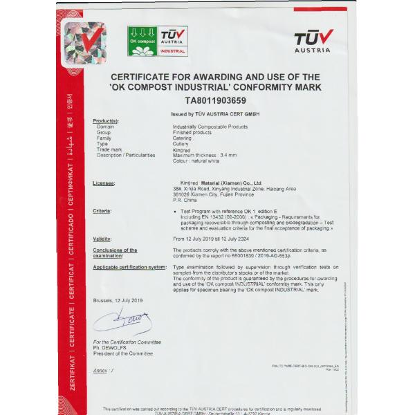 Bio cutelaria 6inch plástica descartável baseada biodegradável