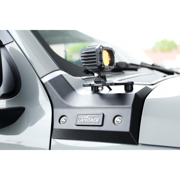 Black Aluminum Alloy Roof Light Bracket for A Pillar Mounting Solution Provider
