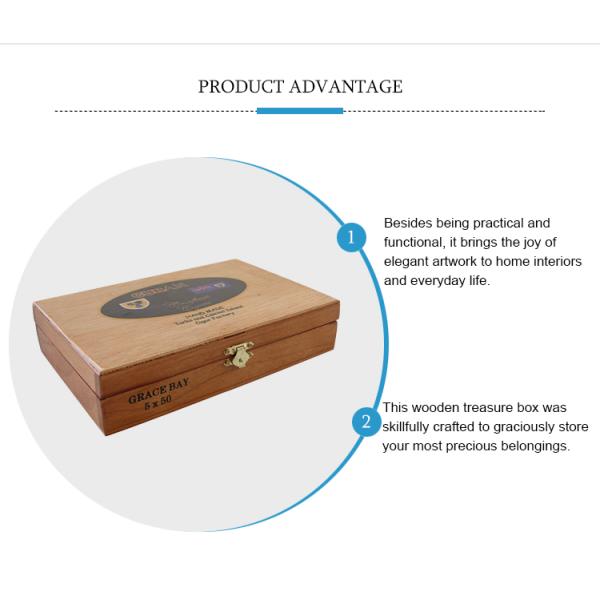 FSC Certified Handmade Wood Cigarette Box with Customized Logo Printing and Packaging