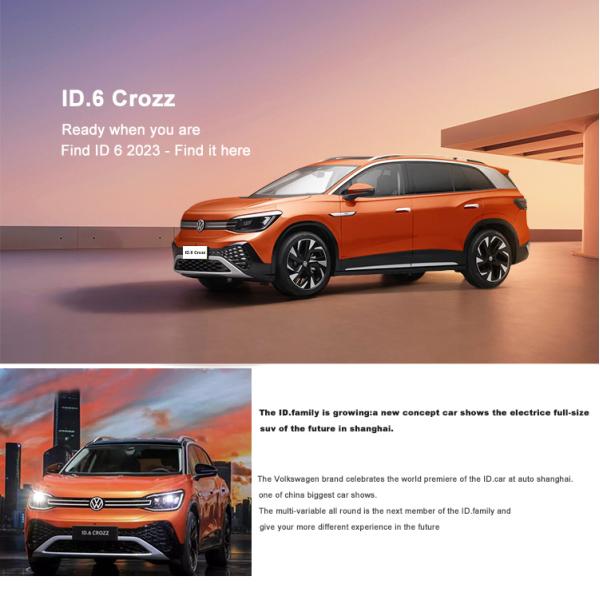 Новая энергия Volkswagen Подержанные автомобили VW Электрический Большой внедорожник ID6 Crozz