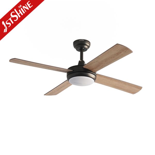 48 Inch Decorative Ceiling Fan with MDF Wood-Look Blades and Integrated LED Light for Bedroom and Office
