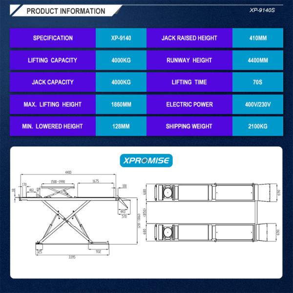 Scissor Wheel Alignment Car Lift Hydraulic Scissor Car Lift