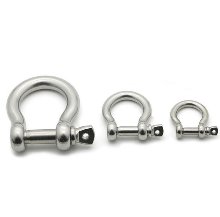 5mm Stainless Steel Bow Shackle for Paracord Bracelet Silver Plated Low Shipping Cost
