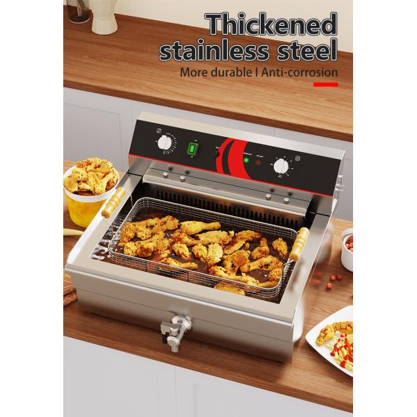 TEF-201 20 л из нержавеющей стали Электрический столешничный фритюрник для ресторана