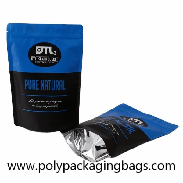 Support rescellable vers le haut de sac zip-lock de papier d'aluminium