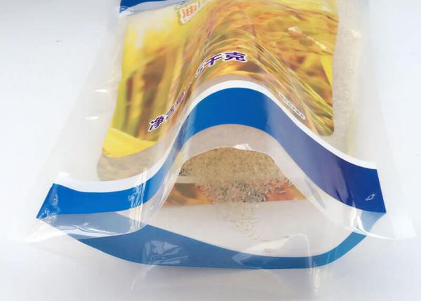 Waterproof Heat Sealed Plastic Rice Bags Polyethylene Sacks Environmental Friendly