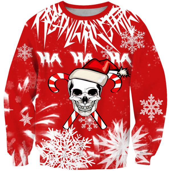 XMAMLON Custom Round-neck Shirt Casual Men's Clothing Sweater Christmas Printed Sweater