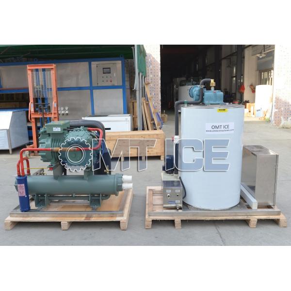 Refrigerante R404a Máquina de hielo de agua de mar 380V de 2 toneladas