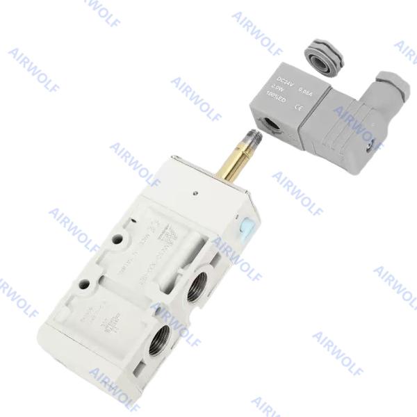 Mindman 5/2 Way 3/2 Way Aluminum Pneumatic Solenoid Valves DC24V AC220V AC110V DC12V MVSC-220-4E1 MVSC-220-4E2   MVSC-220-4E2-DC24-L