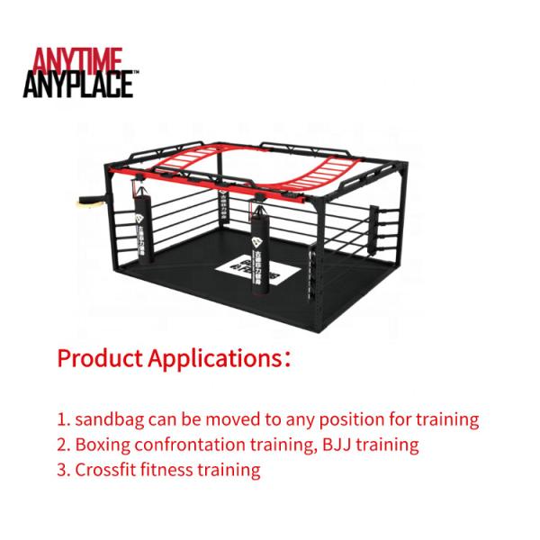 Multifunctional Thai Training Boxing Ring Including Punch Bags And Speedball