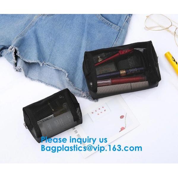 Women's cosmetics Travel cosmetic bag,Nylon Mesh Cosmetic Makeup Bag,Promotional Bags, PVC/PE/EVA/PU/TPU