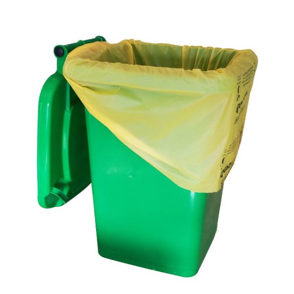 Cornstarch Yellow Hospital Biodegradable Garbage Bags Odorless