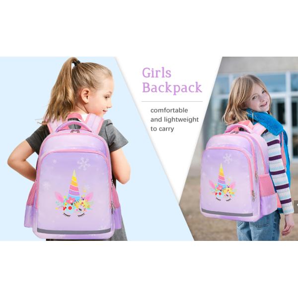 Children Backpack Girl'S Unicorn Backpack With Lunch Bag Pencil Case Set Backpack
