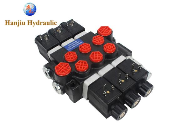 P40シリーズ モノブロック制御バルブ 3スポール 40リットル ソレノイド制御 12V DC と 24V DC 250バー