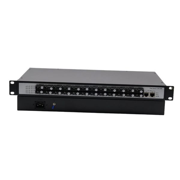 Rackmount 24 Port SC Fiber Ethernet Switch With 2 Gigabit RJ45 Uplink Ports