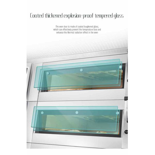 6 Plate Commercial Bakery Kitchen Equipment 3 Deck Oven LCD Intelligent Control