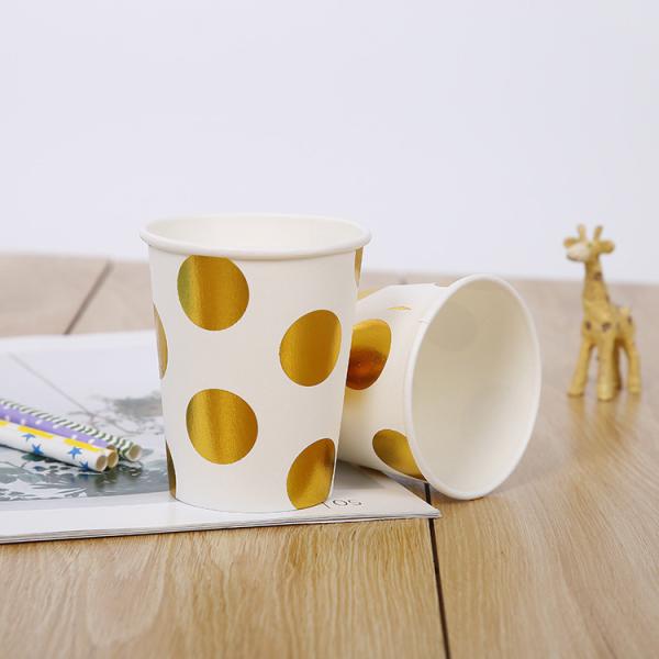 12.000kg Gross Weight Single Wall Paper Coffee/Tea Cups Without Lid Customized Design
