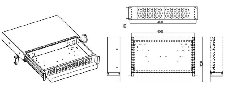 48 Port Fiber Optic Patch Panel ODF-RS48